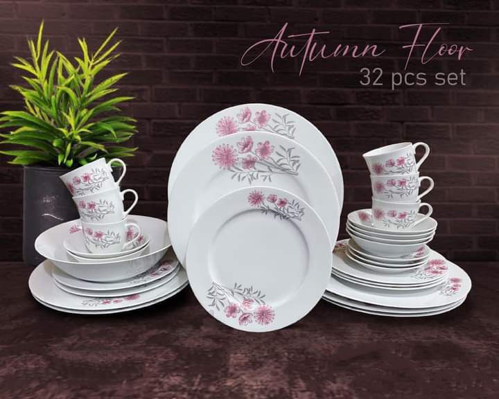 Picture of Autumn Flower 32 Pcs Dinner Set, Ceramic Dinner Set.
