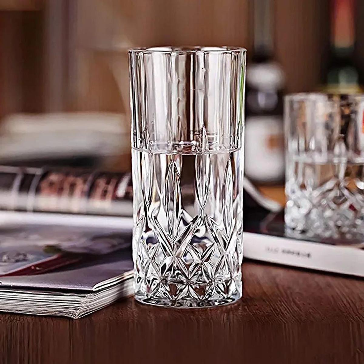 Picture of Crystal Highball Glass, Drinking Glass Tumbler Set of 6 for Water, Juice, Beer, Wine, and Cocktails - Minimalistic Sophistication