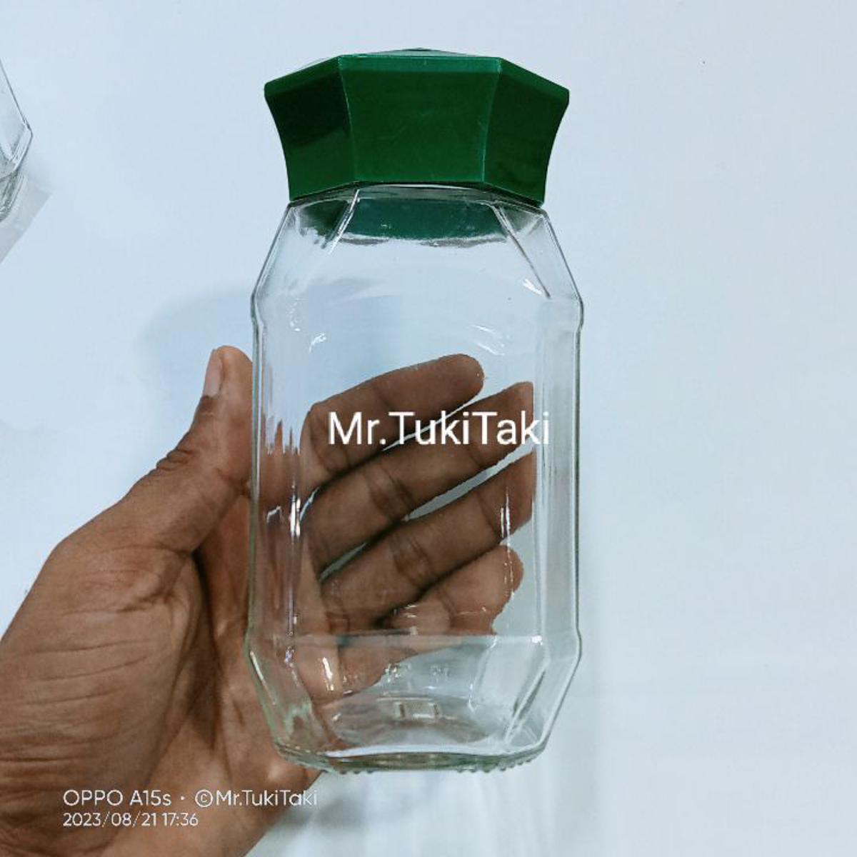 Picture of Glass Jar with Plastic Lid (2 Pc) 400ml for Spice, Honey, and Grocery Storage