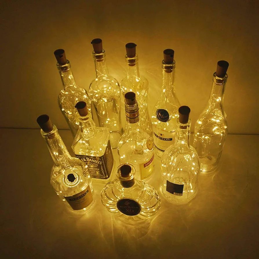 Picture of Unique Make - Bottle cork light, 20 LED cork bottle light diy party bar bottle jar lamp lamp battery cork lights - Innovative Design