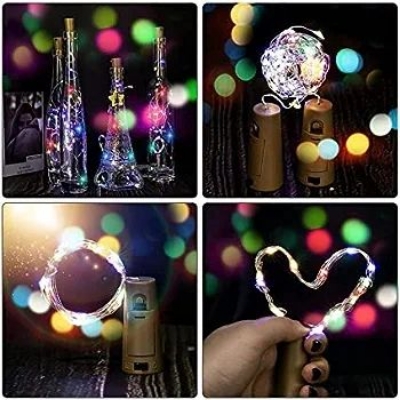 Picture of 20 Led Bottle Cork Lights With Bottle Copper Wire String Lights 2M Battery Powered, 1 Unit,2 meters