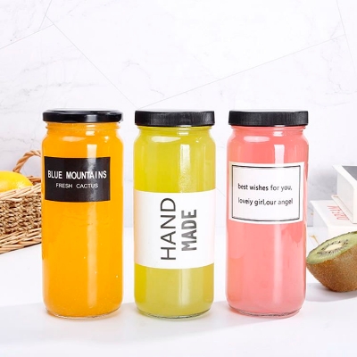 Picture of 3 PCS Glass Jar With various metal lid 350 ml for storage spices, pickles etc.
