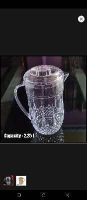 Picture of New Crystal Transparent Acrylic plastic Jug 2.25ltr.