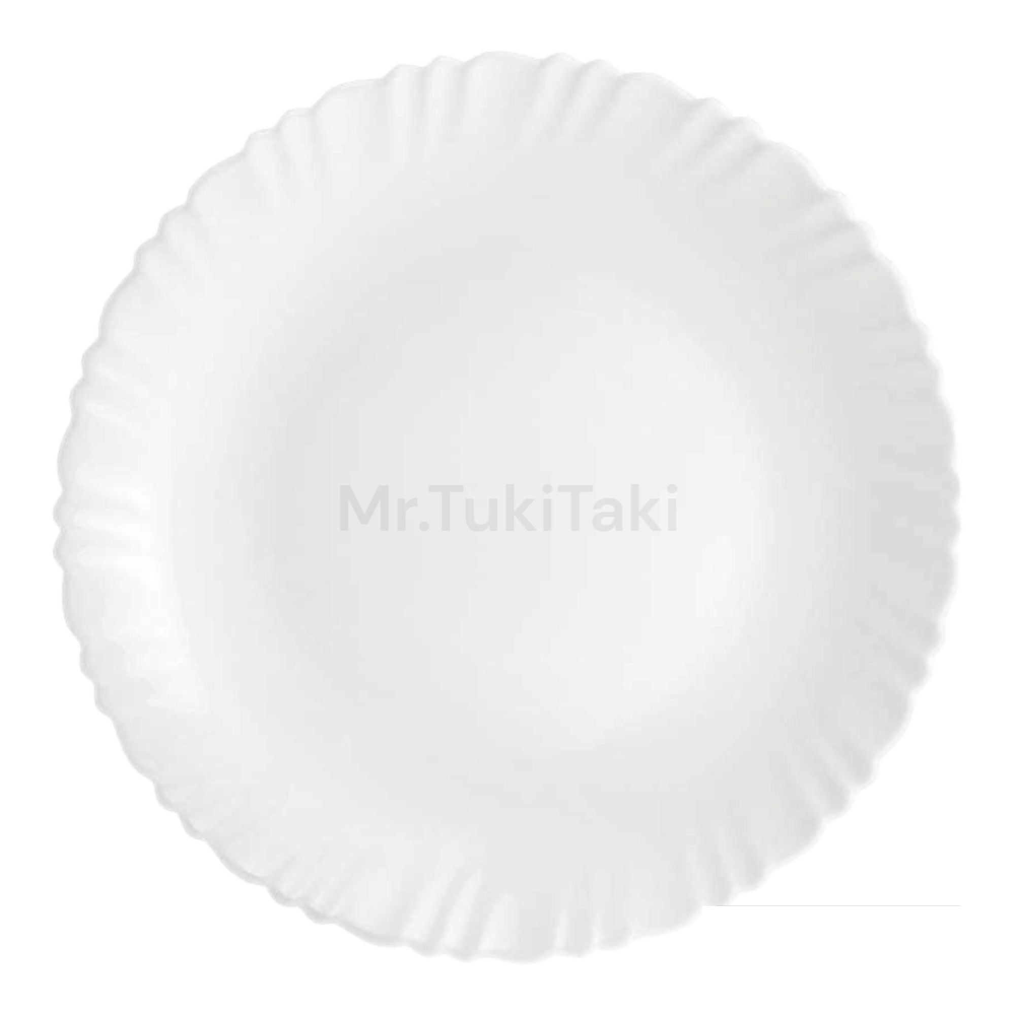 Picture of Italiano White Opalware Dazzle Plain White Dinner Set (Set Of 18)