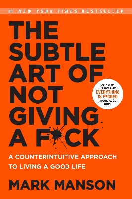 Picture of The Subtle Art of Not Giving a F U c k  white print -(paperback)