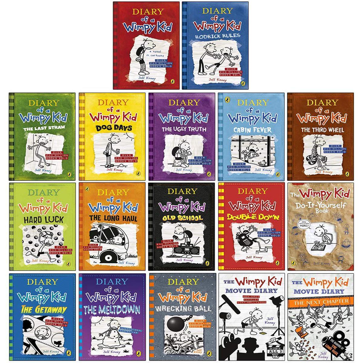 Picture of Diary of a Wimpy Kid The Ultimate Complete 17 Books Collection Set by Jeff Kinney (Yellow Paper Print)-Paperback
