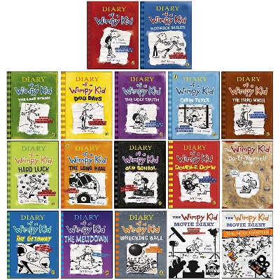 Picture of Diary of a Wimpy Kid The Ultimate Complete 17 Books Collection Set by Jeff Kinney (Yellow Paper Print)-Paperback