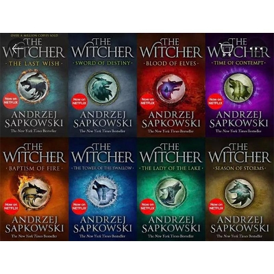 Picture of The Witcher 8 Books Set: The Last Wish, Sword of Destiny, Blood of Elves, Time of Contempt, Baptism of Fire, The Tower of The Swallow, The Lady of the Lake, Season of Storms Paperback –  Bangladeshi Print