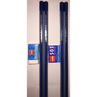 Picture of Cello Super Dark Pencile - 10 Pencils ,1 Sharpner,1 Eraser