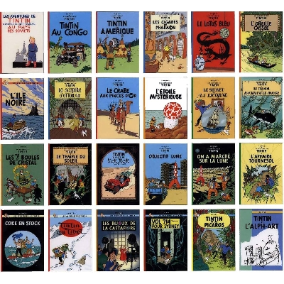 Picture of Tintin Comics Paperback Series English - A Set of 24 Books