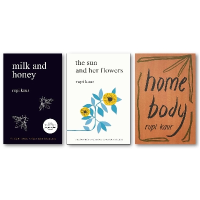 Picture of Rupi Kaur 3 Books Set (Milk and Honey + The Sun and Her Flowers + Home Body) Paperback