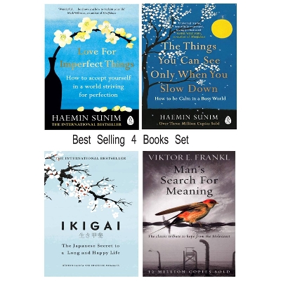 Picture of Best Selling 4 Books Set (Ikigai, Man's Search For Meaning, The Things You Can See Only When You Slow Down & Love for Imperfect Things) Paperback