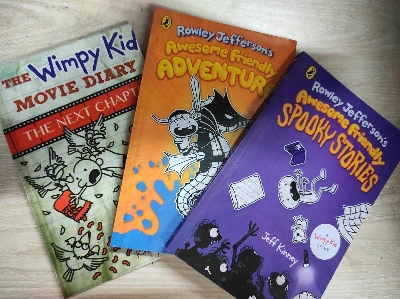 Picture of Diary of a Wimpy Kid 3 book set| Adventure + Spooky Stories + Movie Dairy -(paperback) -white print