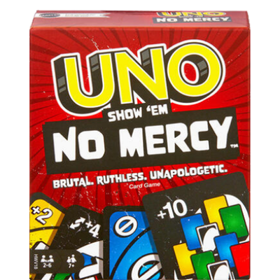 Picture of UNO No Mercy Mattel Games UNO Show ‘em No Mercy Card Game for Kids, Adults