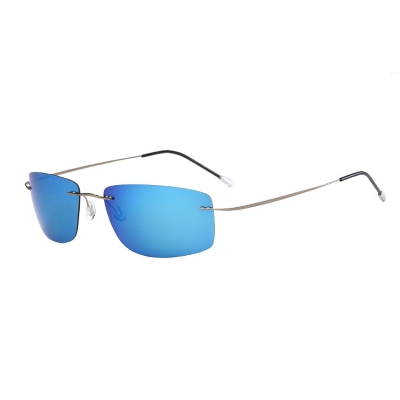 Picture of Rimless and Hingless Sunglasses Lightweight Polarized Titanium Material 