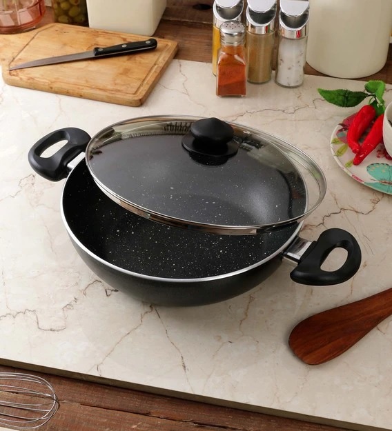 Picture of Prestiege INDUCTION Karai with Glass Cover 22-30 CM (MULTIPALE COLOR)