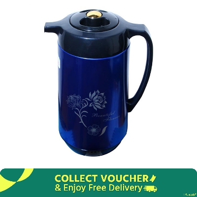 Picture of 1 liter metallic body vacuum push flask mixed color