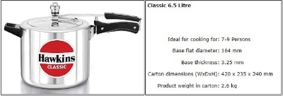 Picture of Hawkins Classic Pressure Cooker 6L