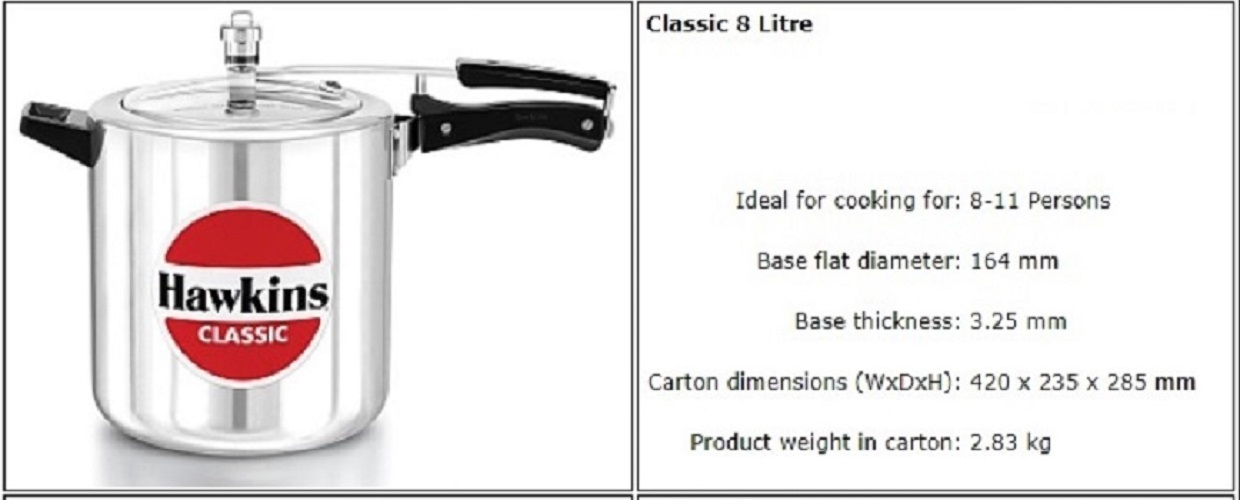 Picture of Hawkins Classic Pressure Cooker 8L
