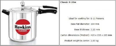 Picture of Hawkins Classic Pressure Cooker 8L
