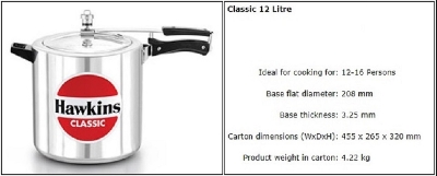 Picture of Hawkins Classic Pressure Cooker 12L