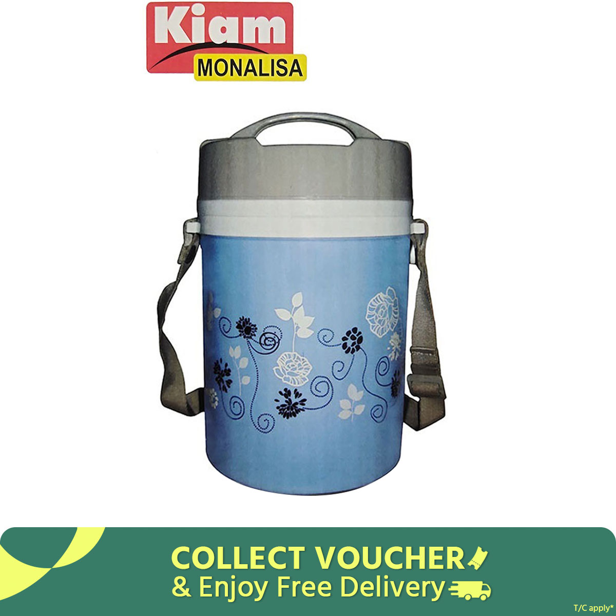 Picture of Kiam Monalisa Steel Hot Tiffin Carrier or Lunch Pot