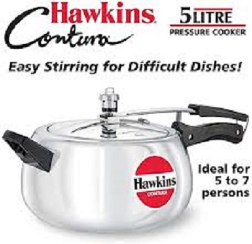 Picture of Hawkins Contura Silver Pressure Cooker 5 litre