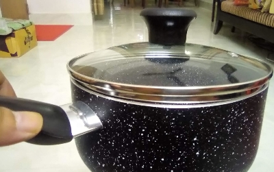 Picture of Kiam Marble Coated Milk Pan With Glass Lid