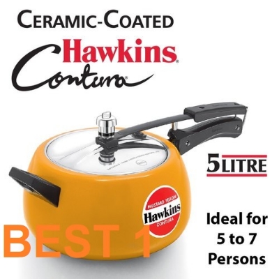 Picture of Hawkins Contura Color Pressure Cooker 5 Liter (Mustard Yellow)