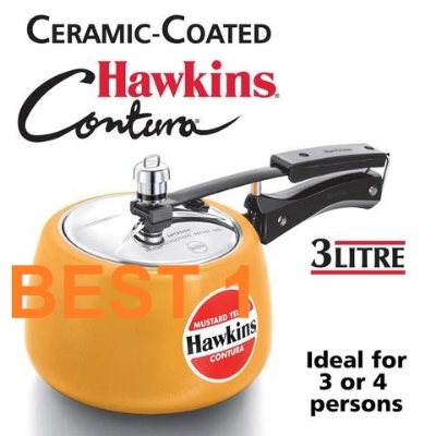 Picture of Hawkins Contura Color Pressure Cooker 3 Liter (Mustard Yellow)