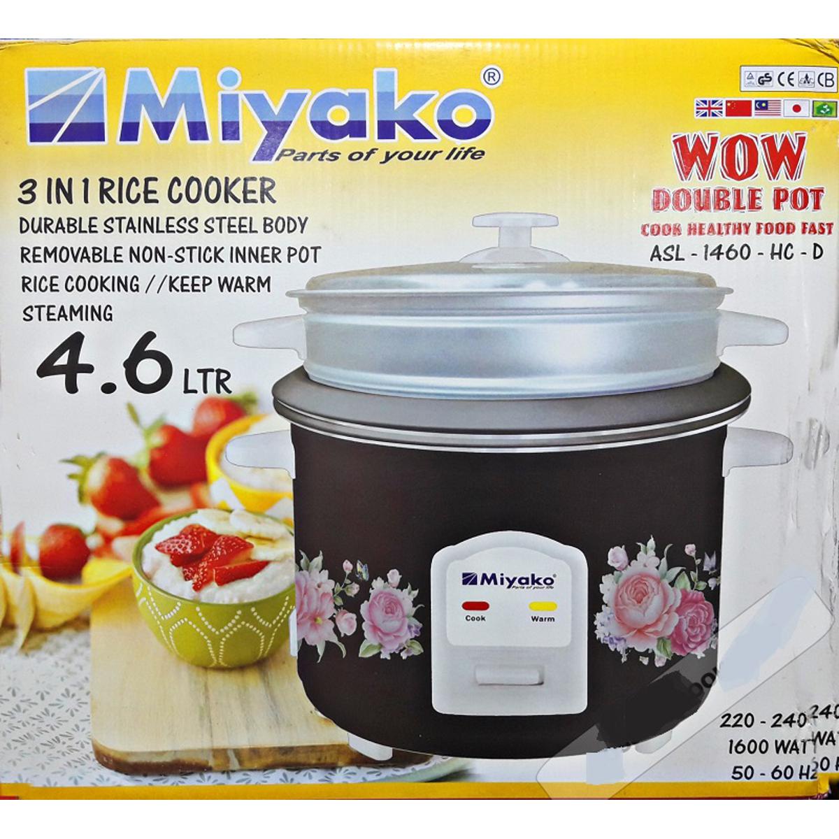 Picture of Miyako 4.6 LTR Double Pot Rice Cooker ASL-1460-HC-D