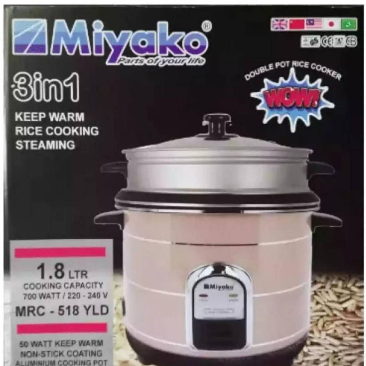 Picture of Miyako 1.8 Ltr Double Pot Rice Cooker Mrc-518Yld - Rice Cooker