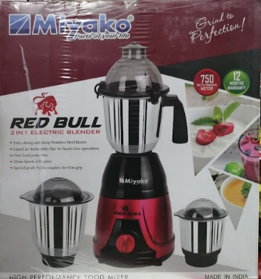 Picture of Miyako Blender Red plus Bull Mixer Grinder 750 watts
