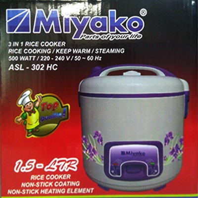 Picture of Miyako 1.5 Liter Small Size Rice Cooker ASL-302