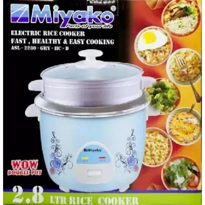 Picture of Miyako 2.8 LTR Double Pot Rice Cooker ASL-2280