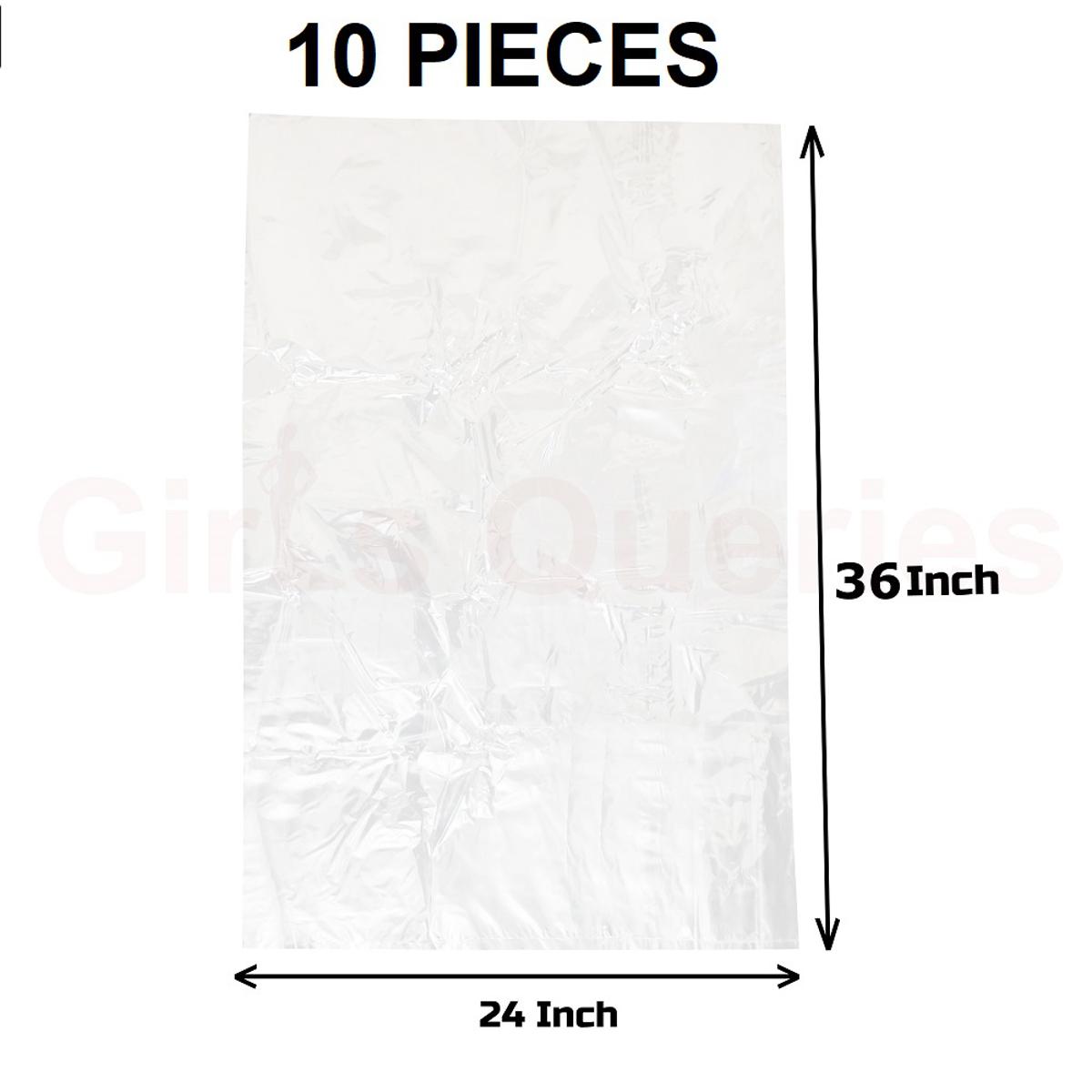 Picture of Clear (36" X24") 10PCS Trash Bag / Poly Bag / Garbage Bag / Moyla Felar Bag / Polibag