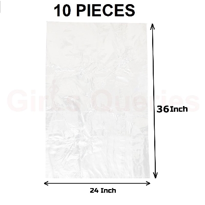 Picture of Clear (36" X24") 10PCS Trash Bag / Poly Bag / Garbage Bag / Moyla Felar Bag / Polibag