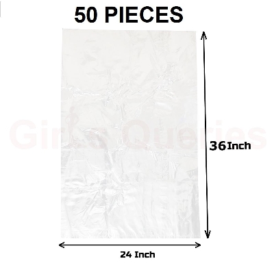Picture of Clear (36" X24") 50PCS Trash Bag / Poly Bag / Garbage Bag / Moyla Felar Bag / Polibag