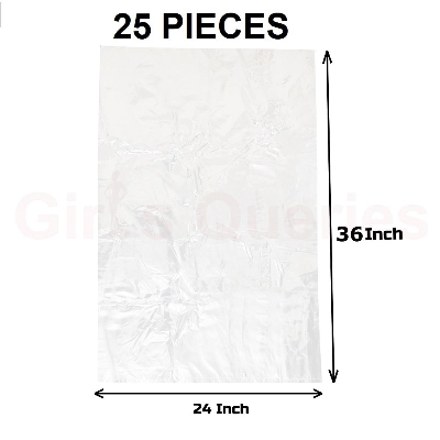 Picture of Clear (36" X24") 25PCS Trash Bag / Poly Bag / Garbage Bag / Moyla Felar Bag / Polibag