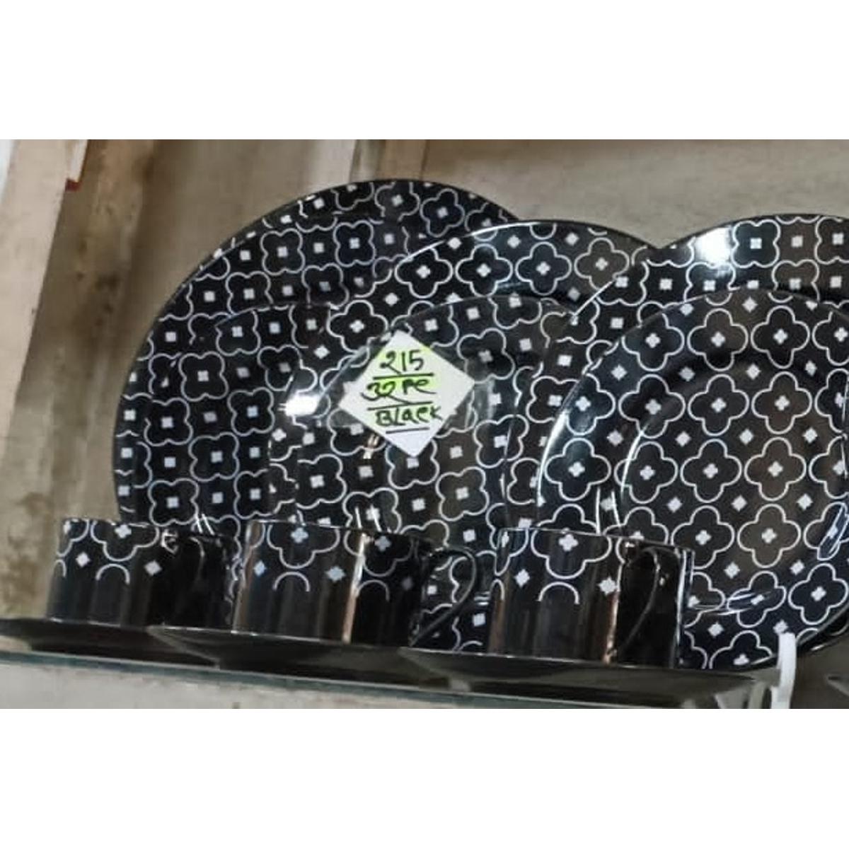 Picture of 32 pieces Ariane Brand dinner set for gift and home decoration- 6 Dinner Plates, 6 Half Plates, 1 Rice Dish, 1 Curry serving bowl, 6 Soup Bowl, 6+6 coffee cup + saucer.(Microwave and Dishwasher Safe)