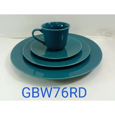 Picture of 36 pieces dinner set for gift and home decoration- 6 Dinner Plates, 6 Half Plates, 1 Rice Dish, 1 Curry serving bowl, 6 Soup Bowl, 6+6 coffee cup + saucer, 1 Tea Pot, 1 Milk Pot, 1 Sugar Pot, 1 Salt Shaker.(Microwave and Dishwasher Safe)