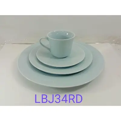 Picture of 36 pieces dinner set for gift and home decoration- 6 Dinner Plates, 6 Half Plates, 1 Rice Dish, 1 Curry serving bowl, 6 Soup Bowl, 6+6 coffee cup + saucer, 1 Tea Pot, 1 Milk Pot, 1 Sugar Pot, 1 Salt Shaker.(Microwave and Dishwasher Safe)