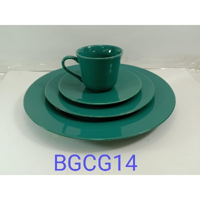 Picture of 36 pieces dinner set for gift and home decoration- 6 Dinner Plates, 6 Half Plates, 1 Rice Dish, 1 Curry serving bowl, 6 Soup Bowl, 6+6 coffee cup + saucer, 1 Tea Pot, 1 Milk Pot, 1 Sugar Pot, 1 Salt Shaker.(Microwave and Dishwasher Safe)