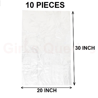 Picture of Clear (30" X20") 10PCS Trash Bag / Poly Bag / Garbage Bag / Moyla Felar Bag / Polibag