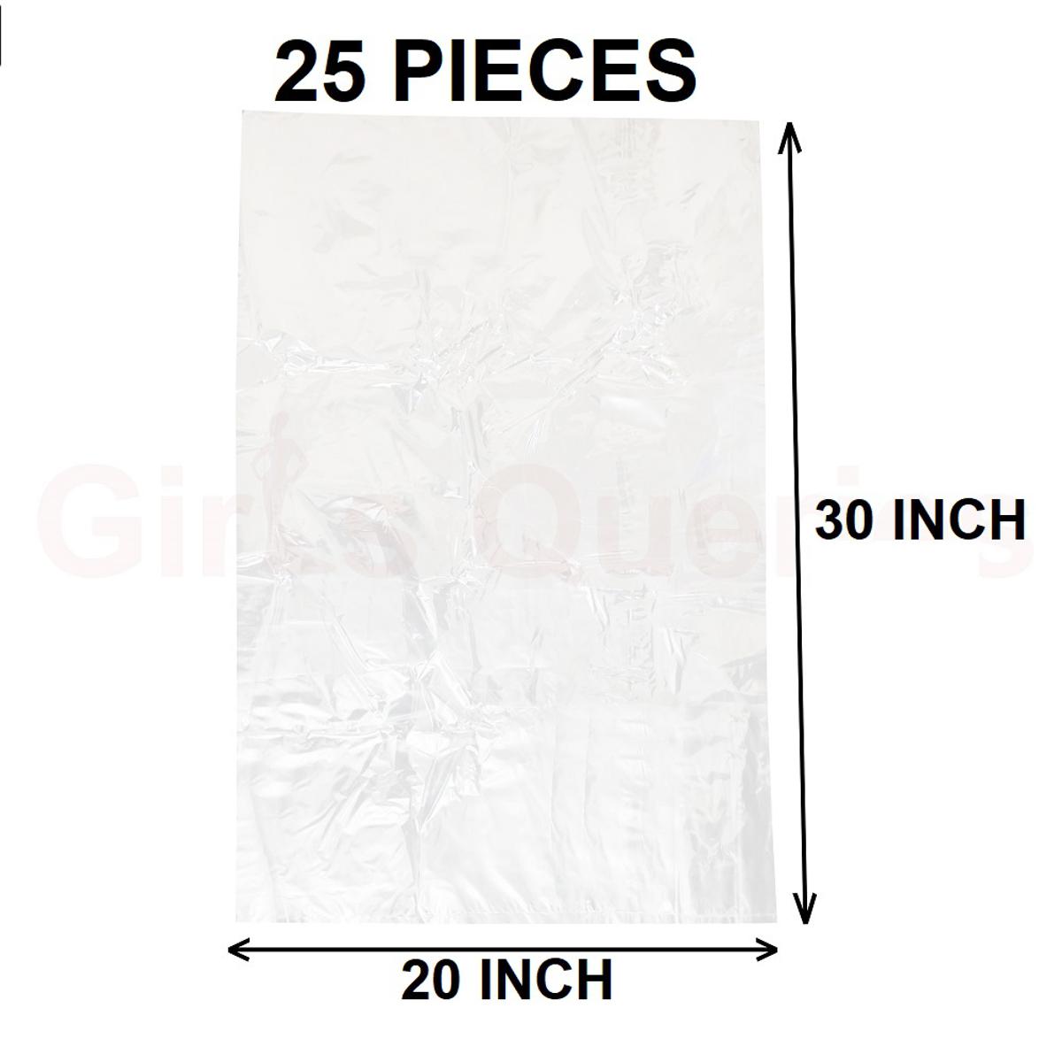 Picture of Clear (30" X20") 25PCS Trash Bag / Poly Bag / Garbage Bag / Moyla Felar Bag / Polibag