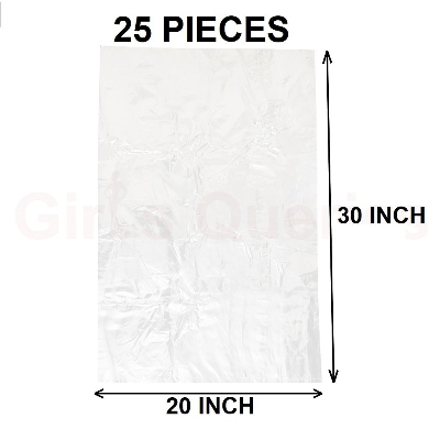 Picture of Clear (30" X20") 25PCS Trash Bag / Poly Bag / Garbage Bag / Moyla Felar Bag / Polibag