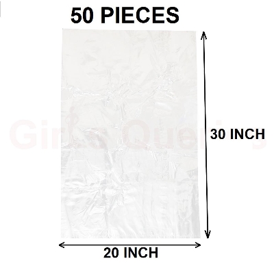 Picture of Clear (30" X20") 50PCS Trash Bag / Poly Bag / Garbage Bag / Moyla Felar Bag / Polibag