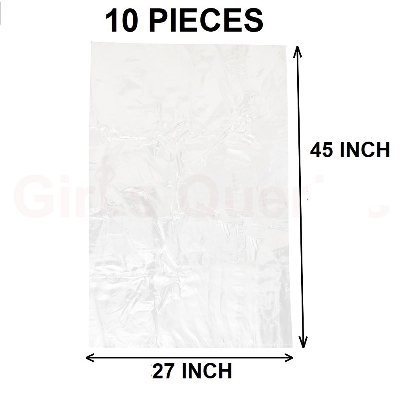 Picture of Clear (45" X27") 10PCS Trash Bag / Poly Bag / Garbage Bag / Moyla Felar Bag / Polibag