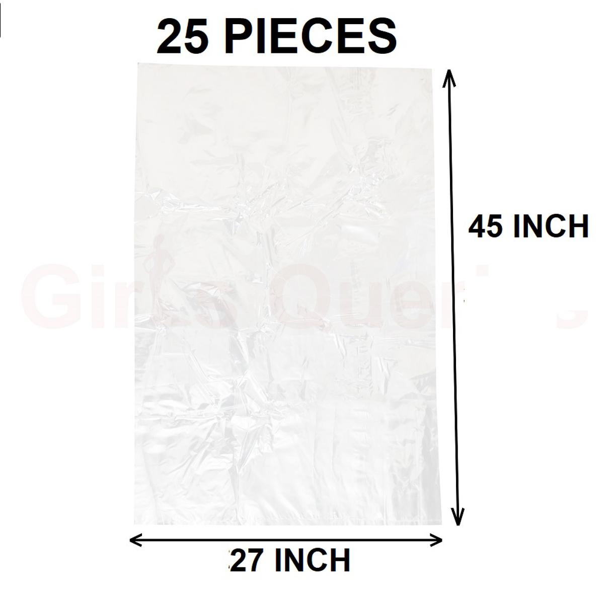 Picture of Clear (45" X27") 25PCS Trash Bag / Poly Bag / Garbage Bag / Moyla Felar Bag / Polibag