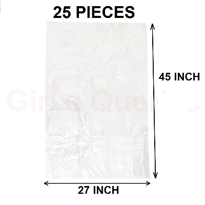 Picture of Clear (45" X27") 25PCS Trash Bag / Poly Bag / Garbage Bag / Moyla Felar Bag / Polibag